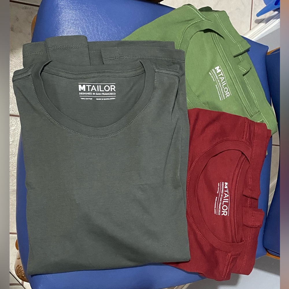 New MTailor men’s cotton SS T-shirts bundle of 3, Size M